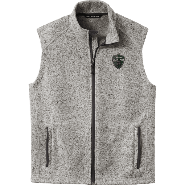 Lansing Spartans Sweater Fleece Vest