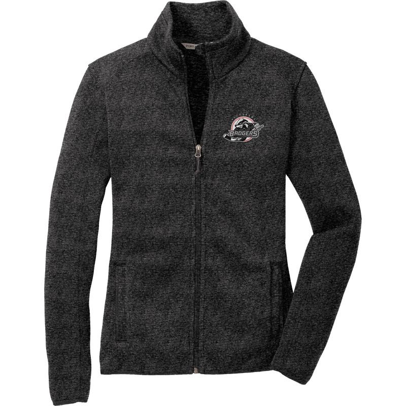 Allegheny Badgers Ladies Sweater Fleece Jacket