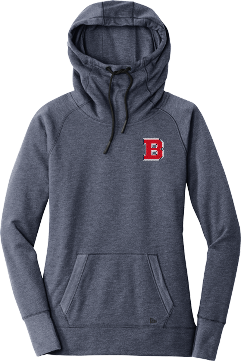 CT Bobcats New Era Ladies Tri-Blend Fleece Pullover Hoodie