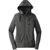 Lansing Spartans New Era Ladies Tri-Blend Fleece Full-Zip Hoodie