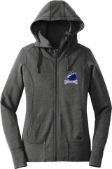 Brandywine Outlaws New Era Ladies Tri-Blend Fleece Full-Zip Hoodie