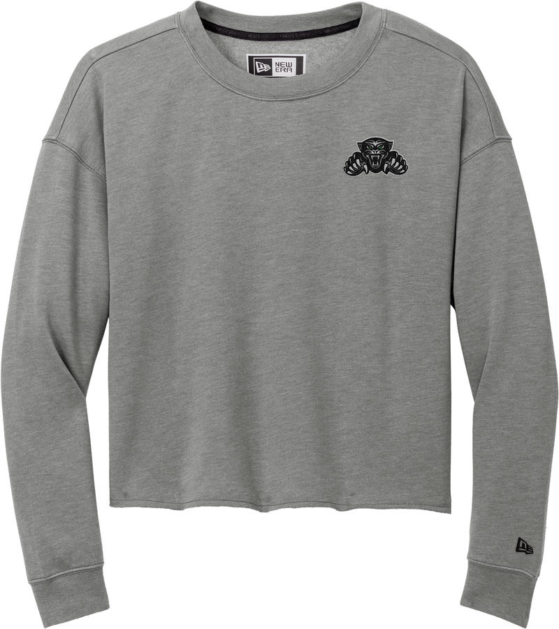 Igloo Jaguars New Era Ladies Tri-Blend Fleece Crop Crew