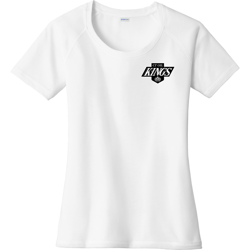 CT Oil Kings Ladies PosiCharge Tri-Blend Wicking Scoop Neck Raglan Tee