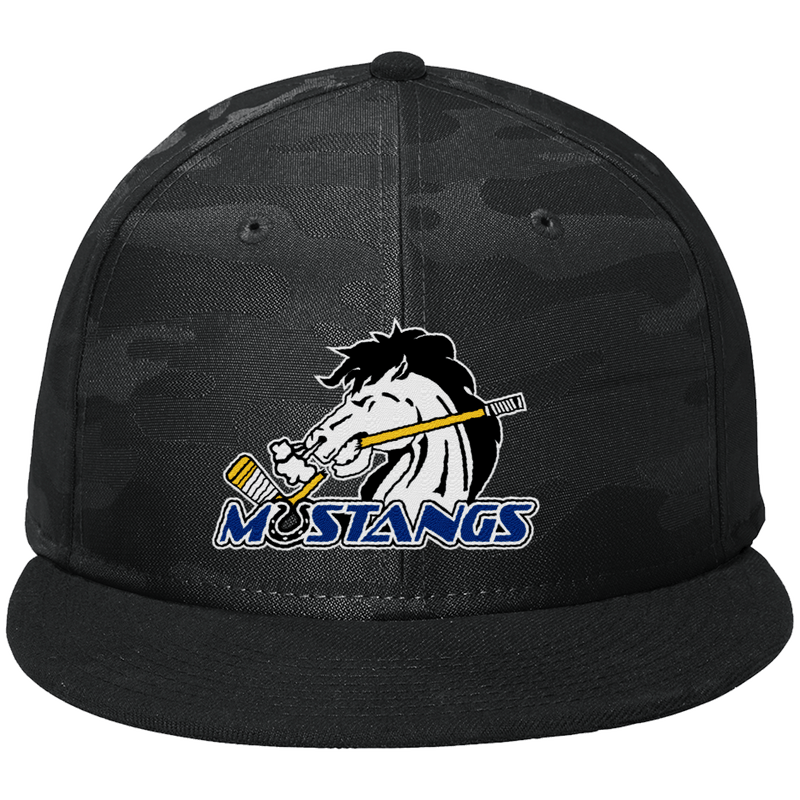 Mid-State Mustangs New Era Camo Flat Bill Snapback Cap