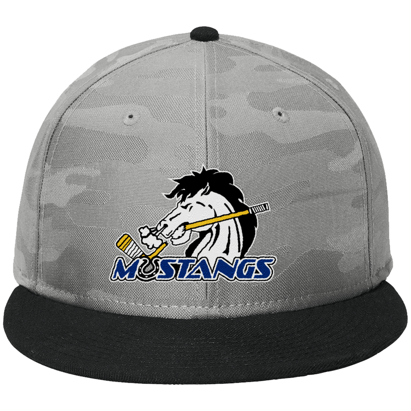 Mid-State Mustangs New Era Camo Flat Bill Snapback Cap