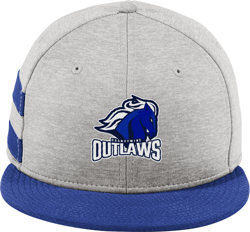 Brandywine Outlaws New Era Shadow Heather Striped Flat Bill Snapback Cap