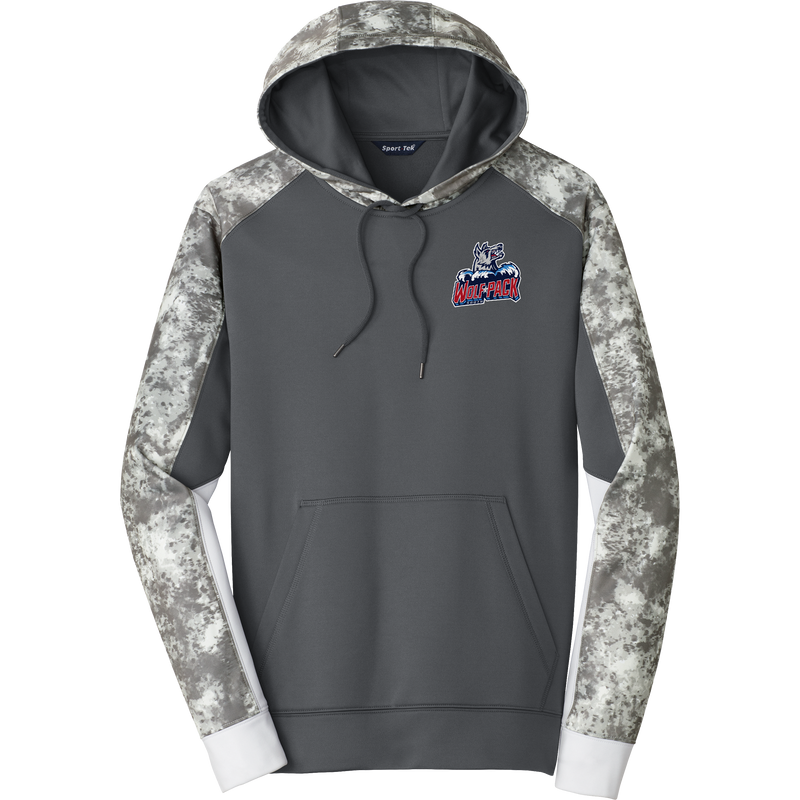 CT Wolfpack South Sport-Wick Mineral Freeze Fleece Colorblock Hooded Pullover