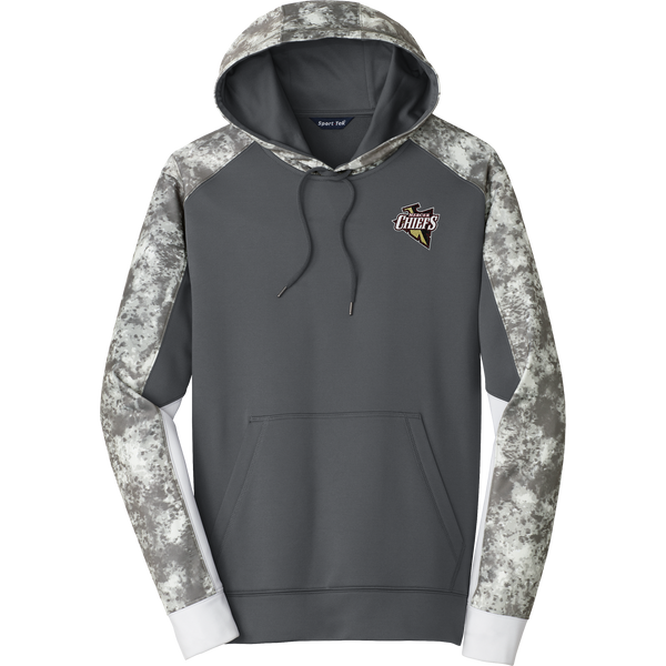 Mercer Chiefs Sport-Wick Mineral Freeze Fleece Colorblock Hooded Pullover