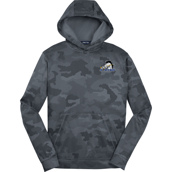 Mid-State Mustangs Youth Sport-Wick CamoHex Fleece Hooded Pullover